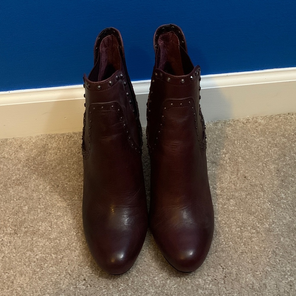 Vince Camuto Dark Burgundy Ankle Booties